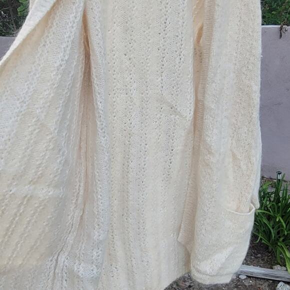 Vtg The Broadway Open Front Cardigan Sweater Made In Italy - Picture 3 of 6